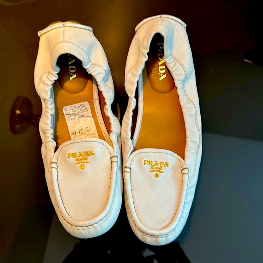 PRADA WHITE FLATS